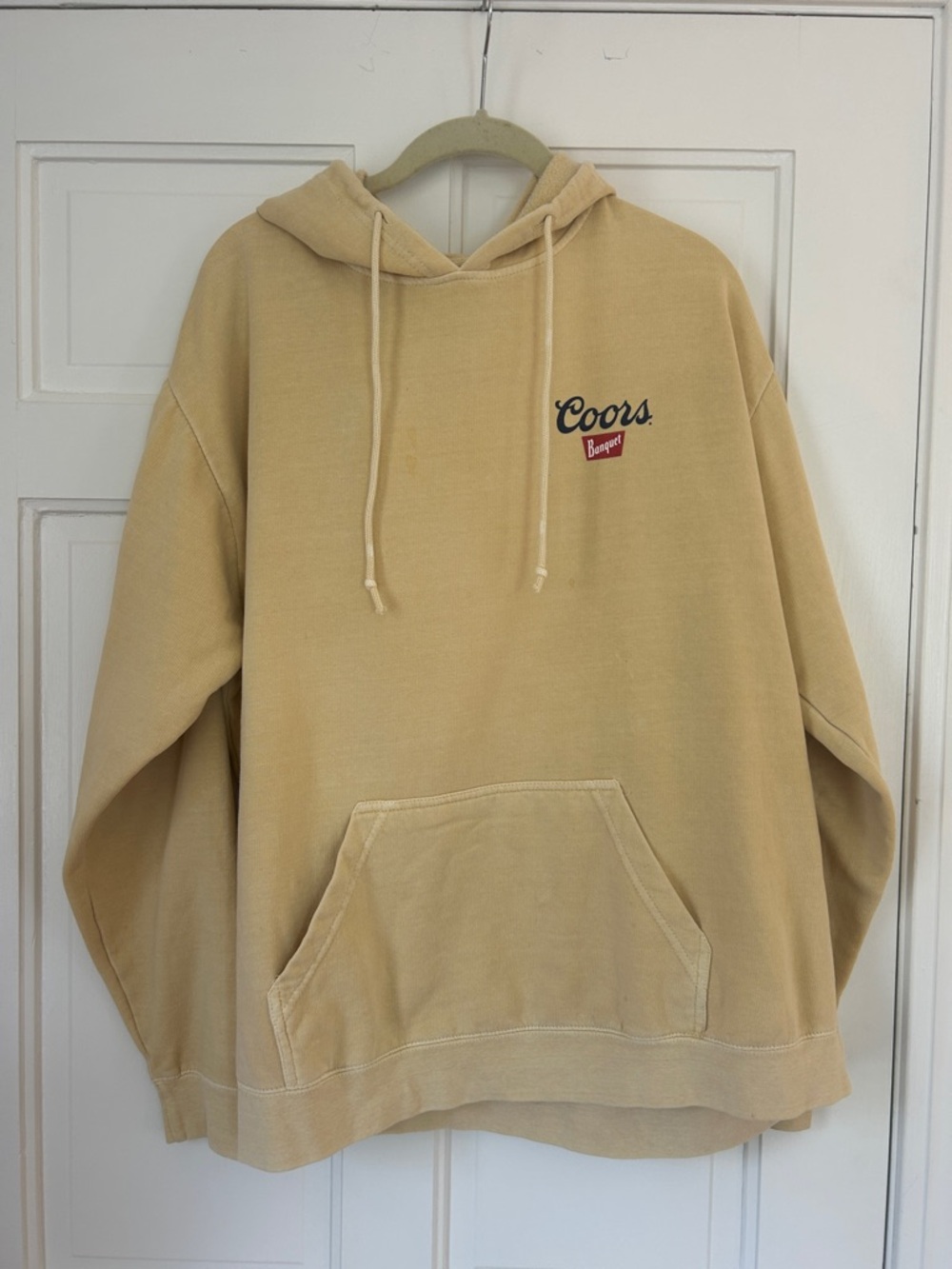 Coors Beige Hooded Pullover Sweatshirt